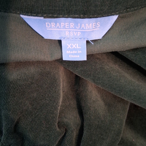 Draper James RSVP Dark Green Corduroy Button Shirt Dress Size XXL NWT - Picture 8 of 13